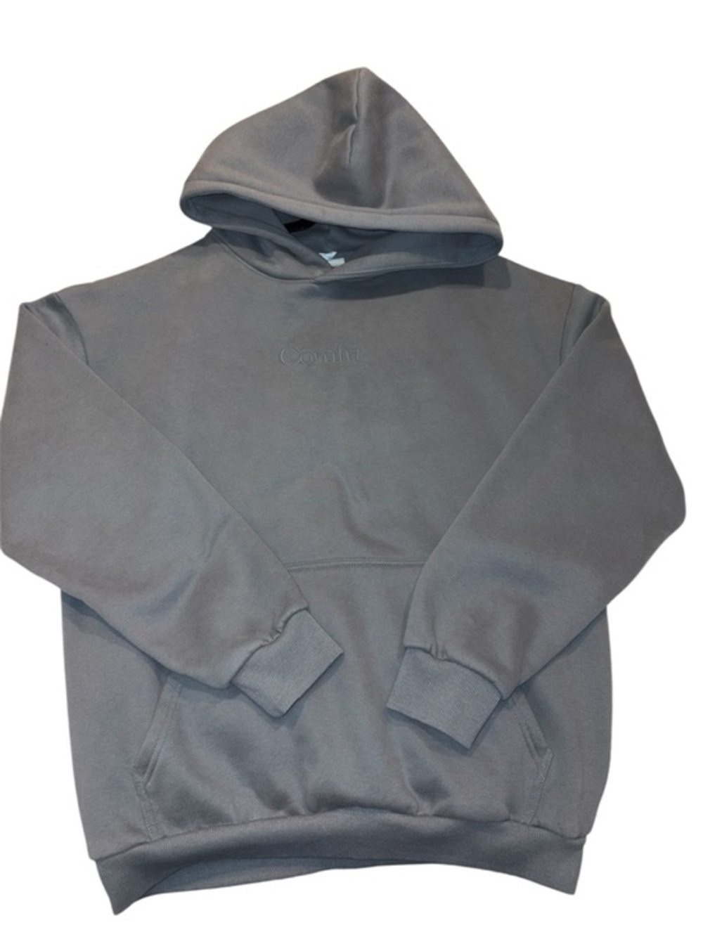 Comfrt Dusty Blue Hooded Sweatshirt Size Medium
